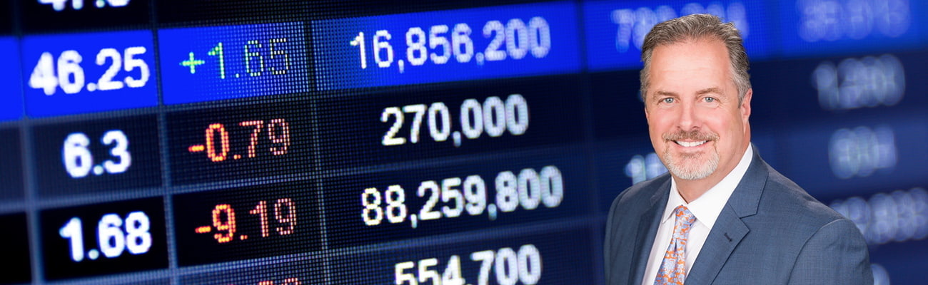 Attorney Photo over Stock Market Chart Picture